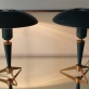 Pair of Philips Dark Green 'UFO' Table Lights