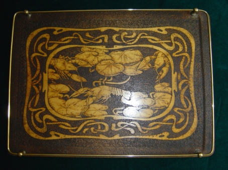 Art Nouveau Poker-Work Tray