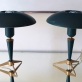 Pair of Philips Dark Green 'UFO' Table Lights