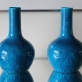 Longwy earthenware vases