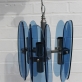 Blue Glass Chandelier