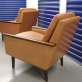 HERO Mobler' Leather and Rosewood Armchairs