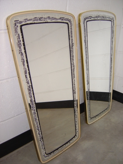 Pair of 1950s Free Form Mirrors