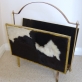 Cowhide Magazine Rack