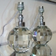 Pair of Art Deco Cut Glass Table Lamps