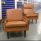 HERO Mobler' Leather and Rosewood Armchairs