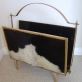 Cowhide Magazine Rack